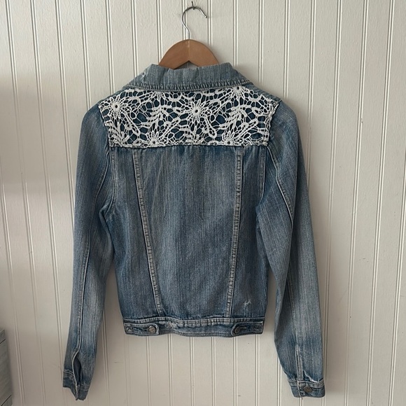 Rue21 Blue Denim Jacket with Lace Accents sz Small - Picture 8 of 13